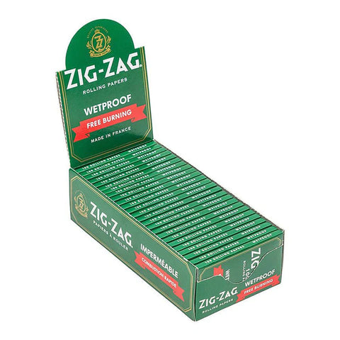 Zig-Zag | Single Wide Green (Wet Proof) Papers