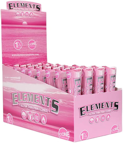 Elements | 1 1/4 Ultra Thin Pink Cones - 6pk