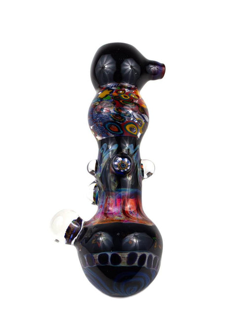 Vince P | Large Worked Bubbler - Peace Pipe 420