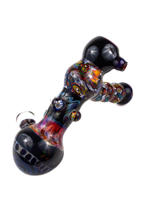 Vince P | Large Worked Bubbler - Peace Pipe 420