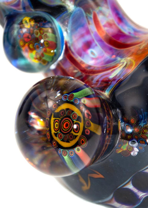 Vince P | Large Worked Bubbler - Peace Pipe 420