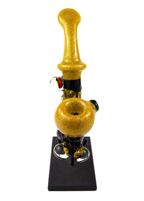 Cap'N Crunk | Black and Gold Sherlock Pipe - Peace Pipe 420