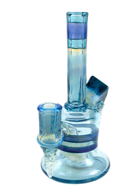 Chaka x Beak Collab | Icy Blue Fumed Rig - Peace Pipe 420