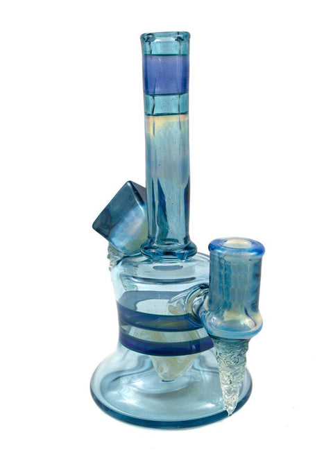 Chaka x Beak Collab | Icy Blue Fumed Rig - Peace Pipe 420