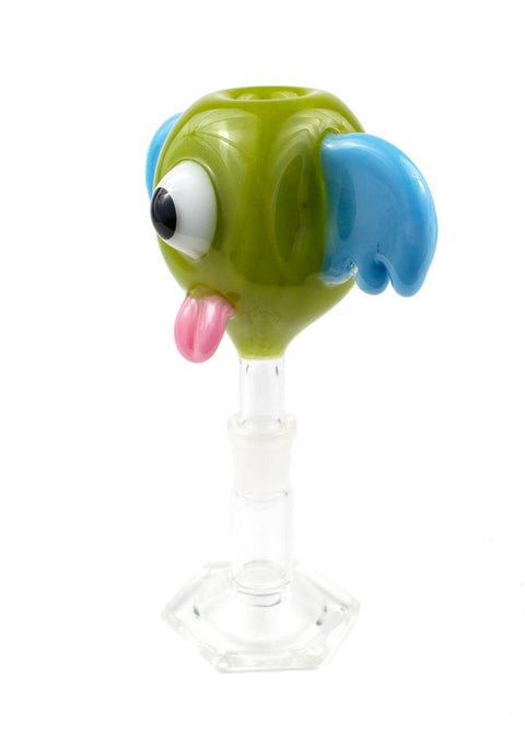 Down Neck | 14mm Green Flye Bowl - Peace Pipe 420