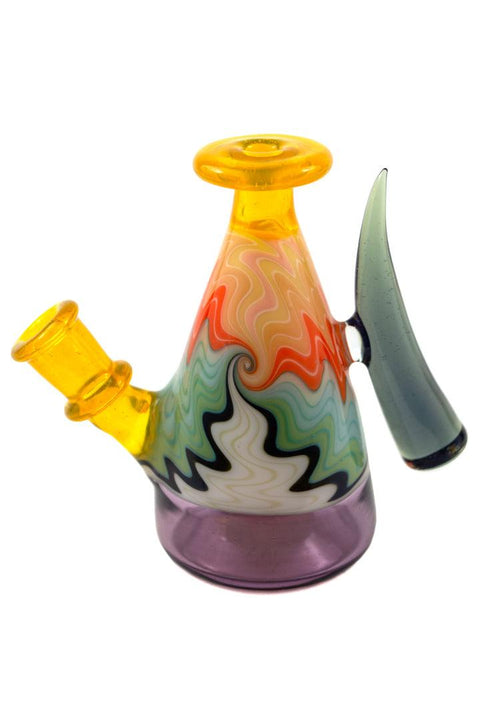 Dust Storm | Mini Cone - Orange Wigwag w/Horn - Peace Pipe 420