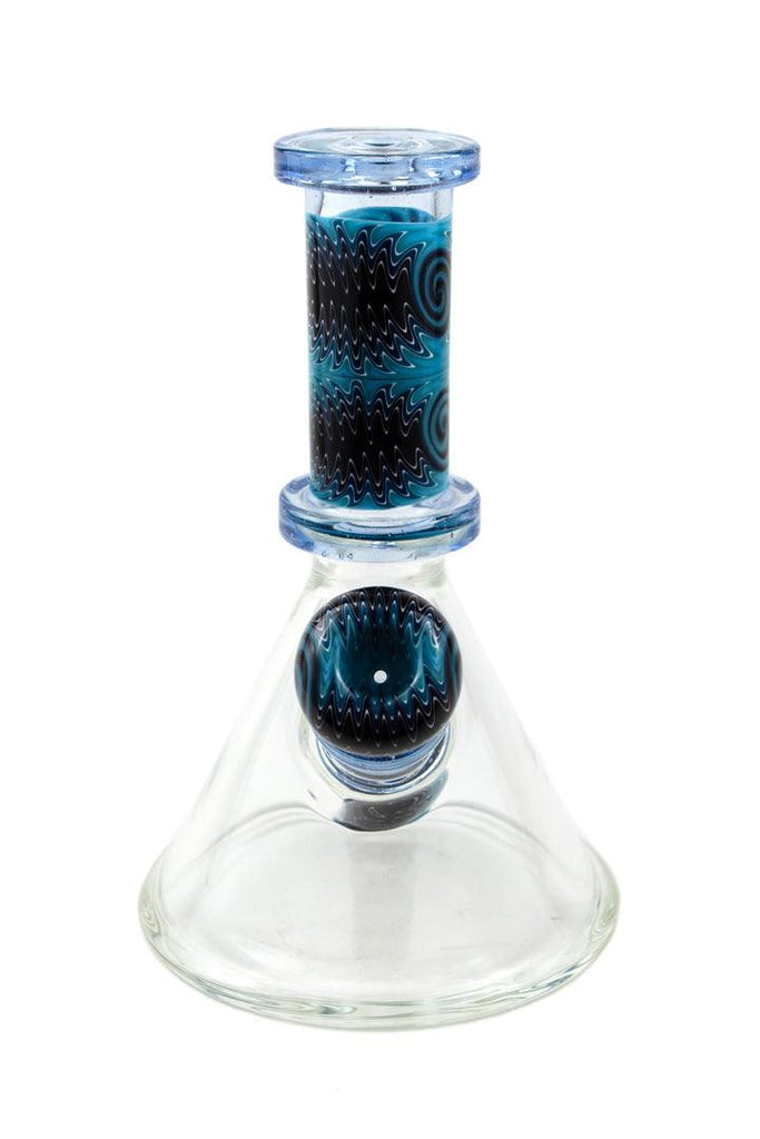 Hadouken | Worked Wigwag Beaker (Blue) - Peace Pipe 420