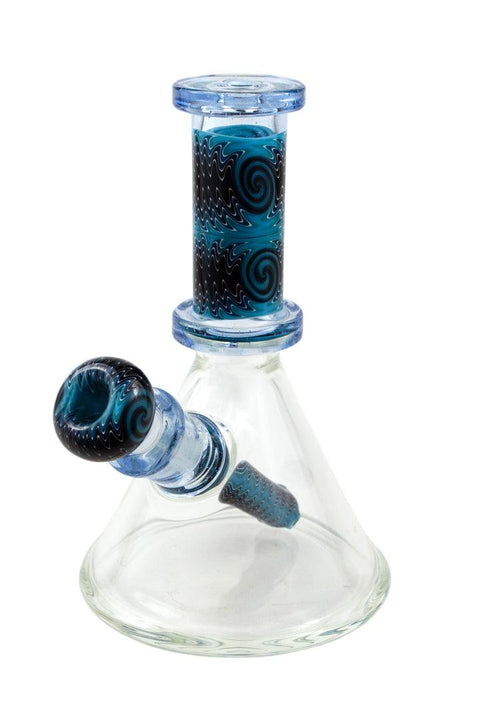 Hadouken | Worked Wigwag Beaker (Blue) - Peace Pipe 420