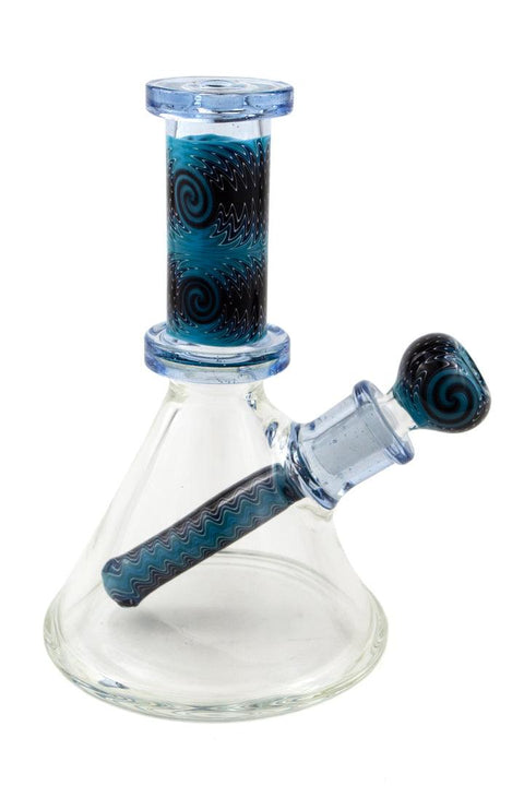 Hadouken | Worked Wigwag Beaker (Blue) - Peace Pipe 420