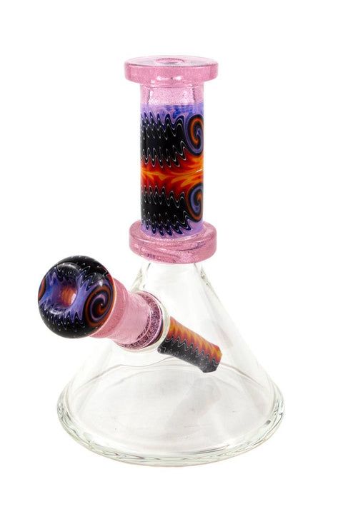 Hadouken | Worked Wigwag Beaker (Pink) - Peace Pipe 420