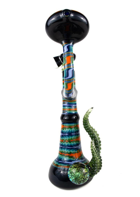 I. F. | Leaf Bubbler Set w/ Swing Arm and Nug Jar - Peace Pipe 420