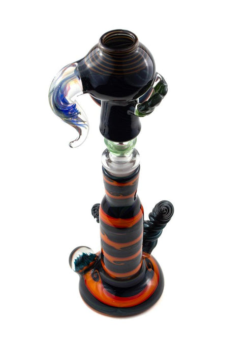 I. F. | Worked Bubbler w/ Swing Arm and Dish Set - Peace Pipe 420