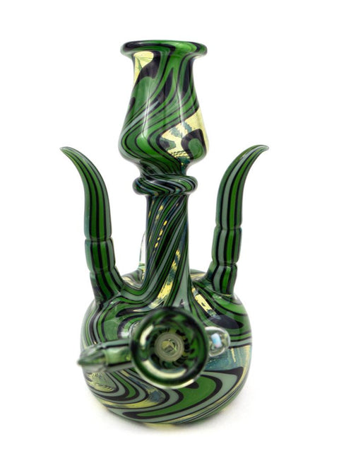 NISH | 10mm Green Swirl Rig - Peace Pipe 420