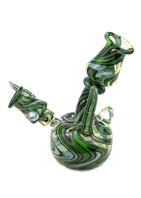 NISH | 10mm Green Swirl Rig - Peace Pipe 420