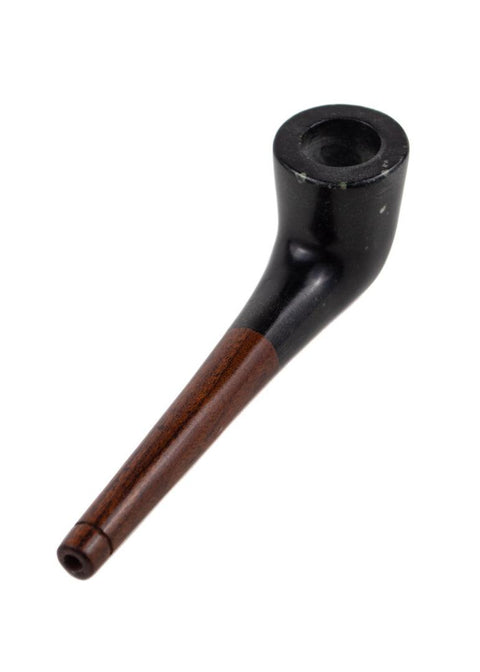 Priya | Carved Stone & Wood Sherlock 5" - Peace Pipe 420