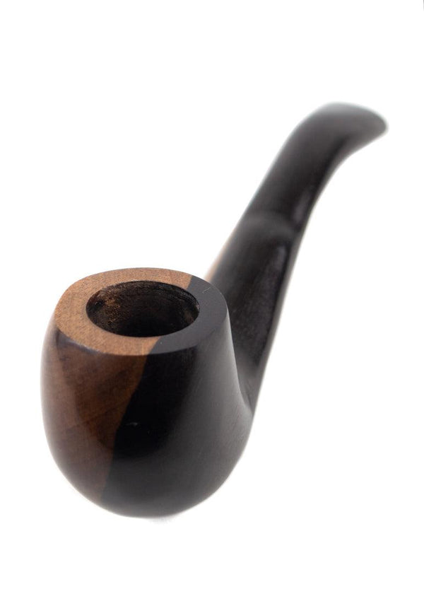 Priya | Wooden Traditional Sherlock 5.5" - Peace Pipe 420