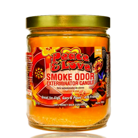 Smoke Odor Exterminator Candle | Peace and Love 13oz