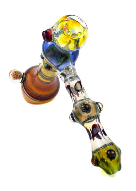 Vince P | XL Worked Bubbler - Peace Pipe 420