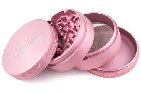 Herbies | 4 Piece Grinder - Pink - Peace Pipe 420