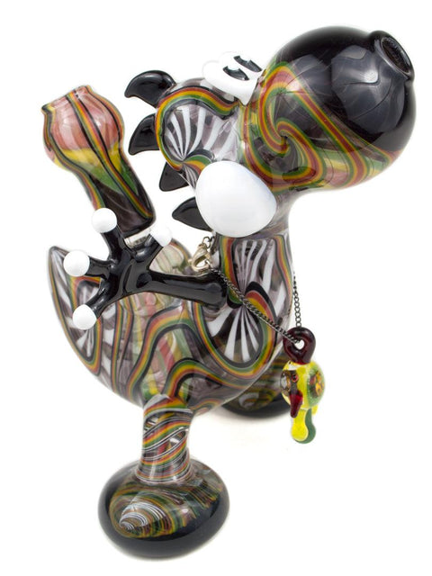 Global Glassworks | Rasta Yoshi Rig w/Pendant - Peace Pipe 420