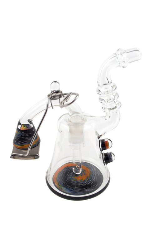 Korey Cotnam | Orange Swirl Mini Rig w/Swing Arm - Peace Pipe 420