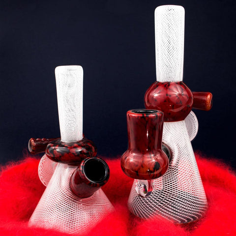 Cameron Reed | Reticello Mini Beaker - Peace Pipe 420