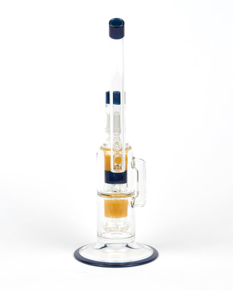 Migrant Gold/Indigo Tantalus Recycler - Peace Pipe 420