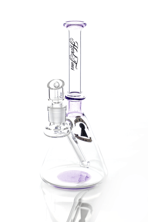 Hard Times | 8" Purple Beaker Rig - Peace Pipe 420