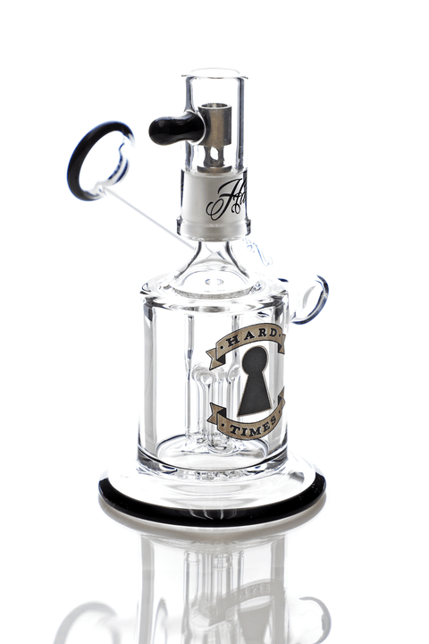 Hard Times | 5.5" Black 4-Leg Side Car Rig - Peace Pipe 420