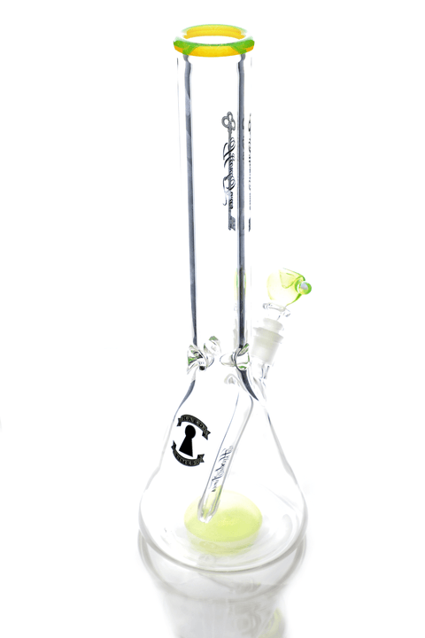 Hard Times | 16" 9mm Beaker - Peace Pipe 420