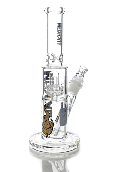 Medicali | 10" Showerhead Perc Straight Tube - Peace Pipe 420