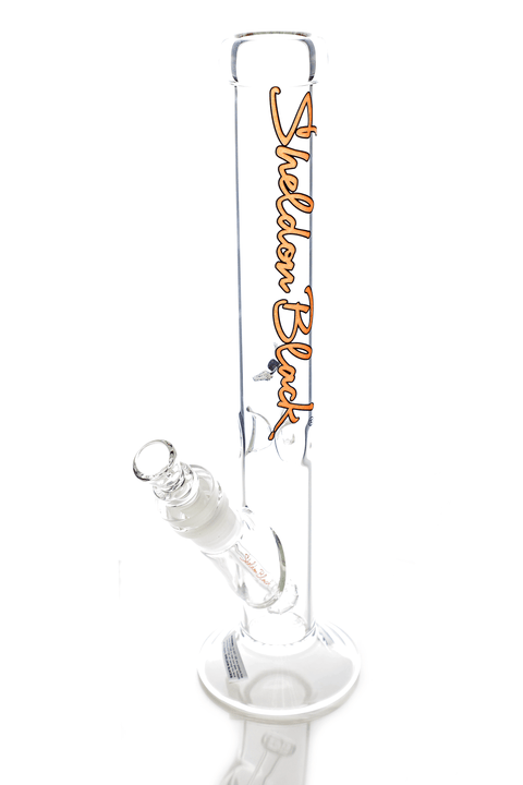 Sheldon Black | 16" Showerhead Stem Straight Tube - Peace Pipe 420