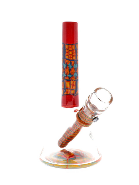 Cap'N Crunk | Red Worked Mini Tube - Peace Pipe 420