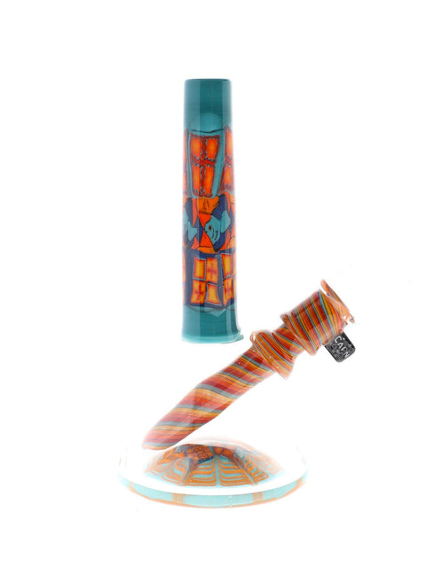 Cap'N Crunk | Blue Worked Mini Tube - Peace Pipe 420