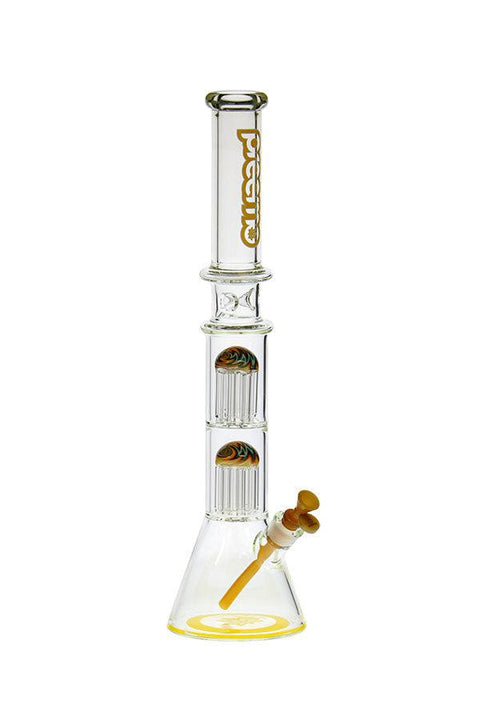 Preemo | 22" Double Tree Perc Beaker - Peace Pipe 420