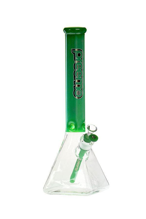 Preemo | 16" Pyramid Base Beaker - Peace Pipe 420