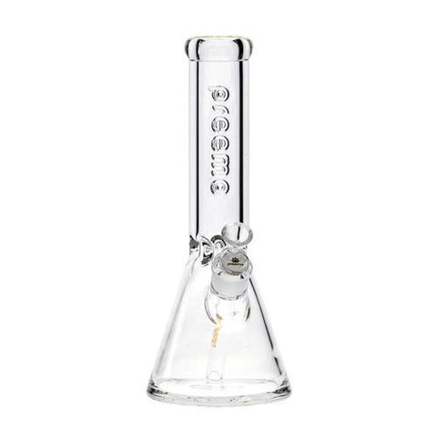 Preemo | 12" Clear Embossed Beaker - Peace Pipe 420