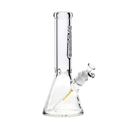 Preemo | 12" Clear Embossed Beaker - Peace Pipe 420