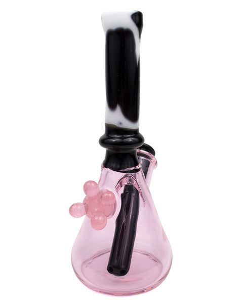 Adventures in Glass Blowing | Mini Pink Cow with Black Stem