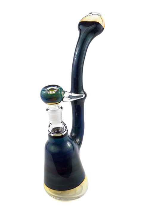 David Parks | Blue Fumed Bubbler - Peace Pipe 420