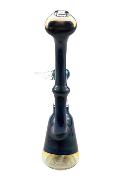 David Parks | Blue Fumed Bubbler - Peace Pipe 420