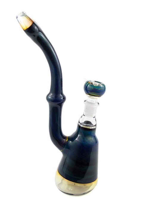 David Parks | Blue Fumed Bubbler - Peace Pipe 420