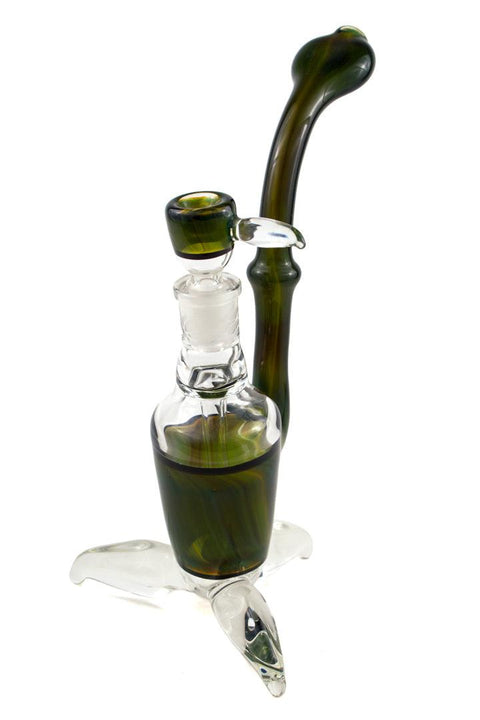 David Parks | Green Bubbler - Peace Pipe 420