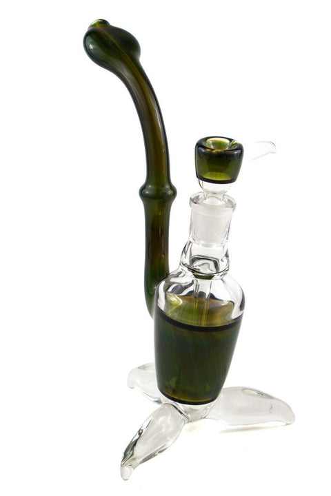 David Parks | Green Bubbler - Peace Pipe 420