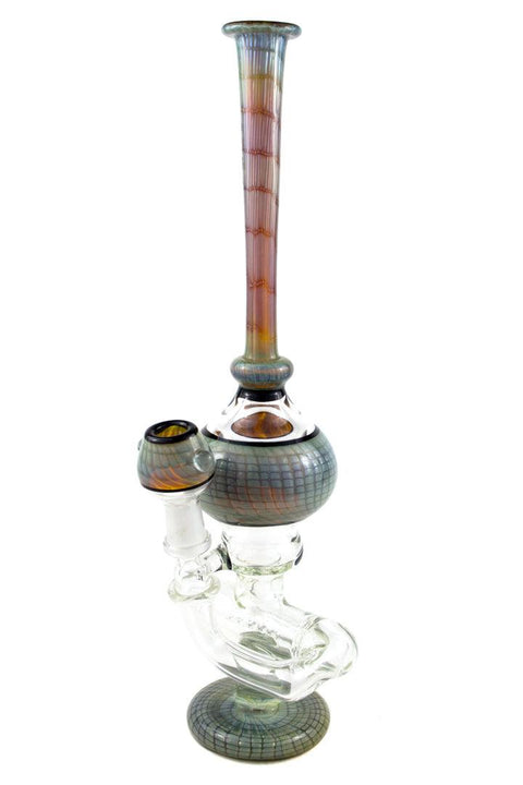 David Parks | Inline Bubbler w/ Dish Set - Peace Pipe 420