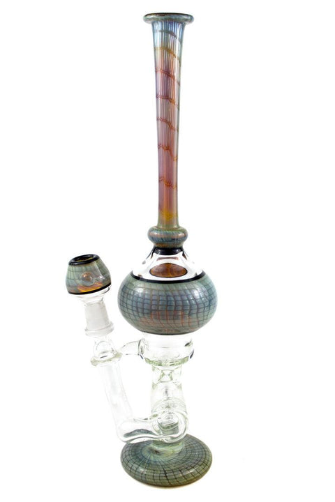 David Parks | Inline Bubbler w/ Dish Set - Peace Pipe 420