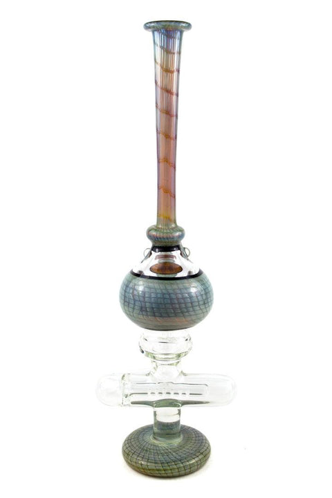 David Parks | Inline Bubbler w/ Dish Set - Peace Pipe 420