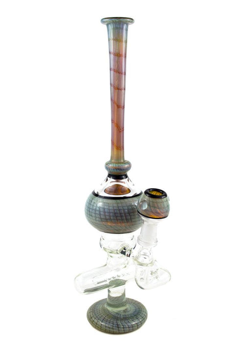 David Parks | Inline Bubbler w/ Dish Set - Peace Pipe 420