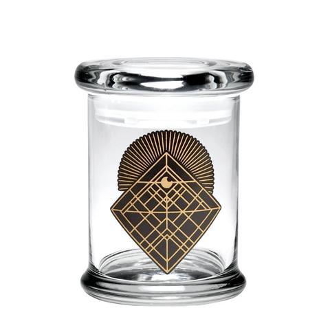 Diamond Intersect Air Tight Jar - Peace Pipe 420