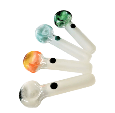 Jelly Fish | Frosted Body with Coloured Bowl - Peace Pipe 420